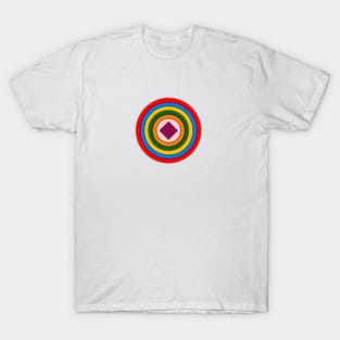 Circles in Circle 3d Rainbow Circle Art Design T-Shirt